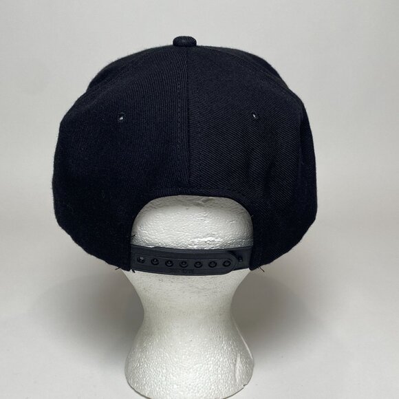 Vintage 106th Avcad Fresno CA Snapback Hat Embroidered Bear Logo Black - Picture 4 of 8